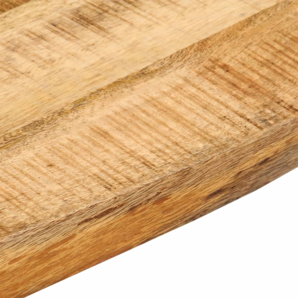 bordplade 40x40x3,8 cm naturlig kant massivt ru mangotræ