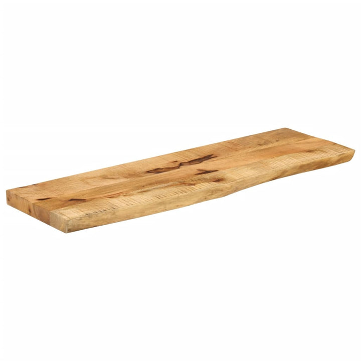 bordplade 120x40x3,8 cm naturlig kant massivt ru mangotræ