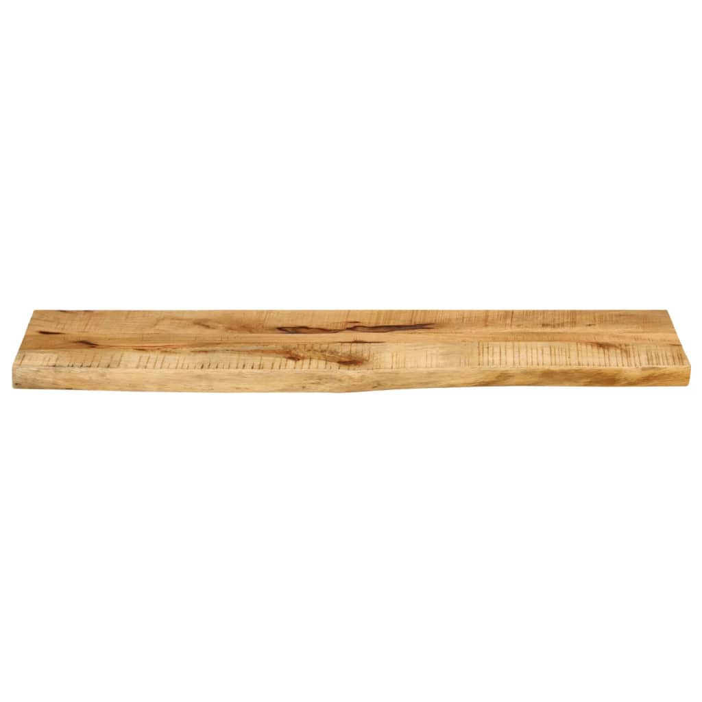 bordplade 120x40x3,8 cm naturlig kant massivt ru mangotræ