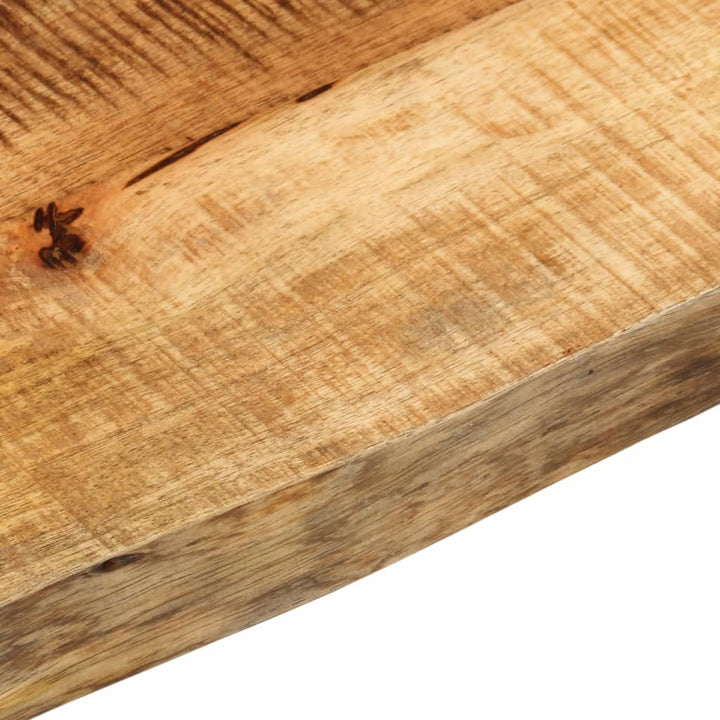 bordplade 180x40x3,8 cm naturlig kant massivt ru mangotræ