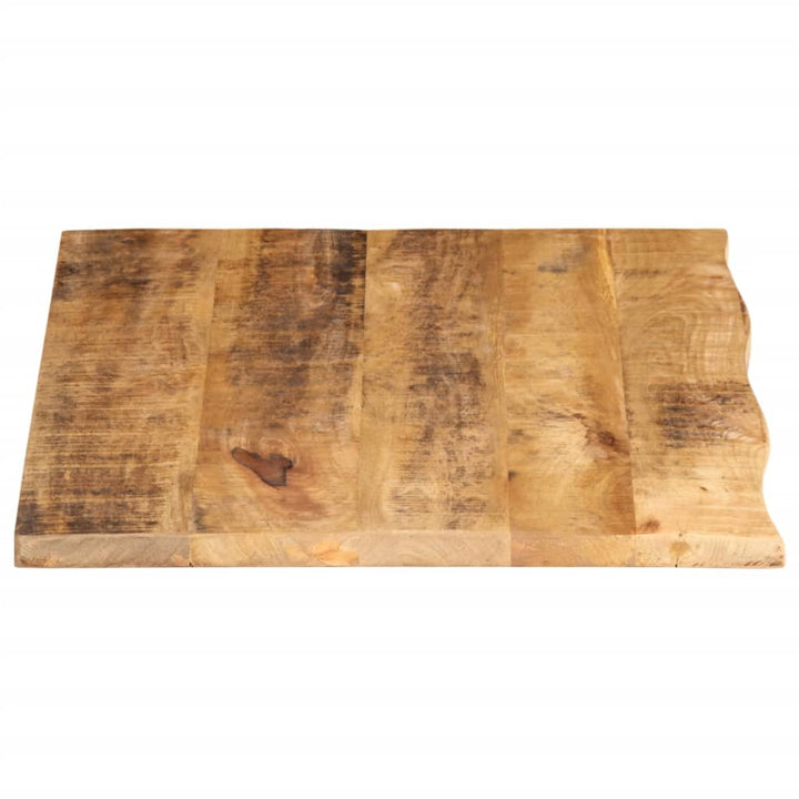 bordplade 70x60x3,8 cm naturlig kant massivt ru mangotræ