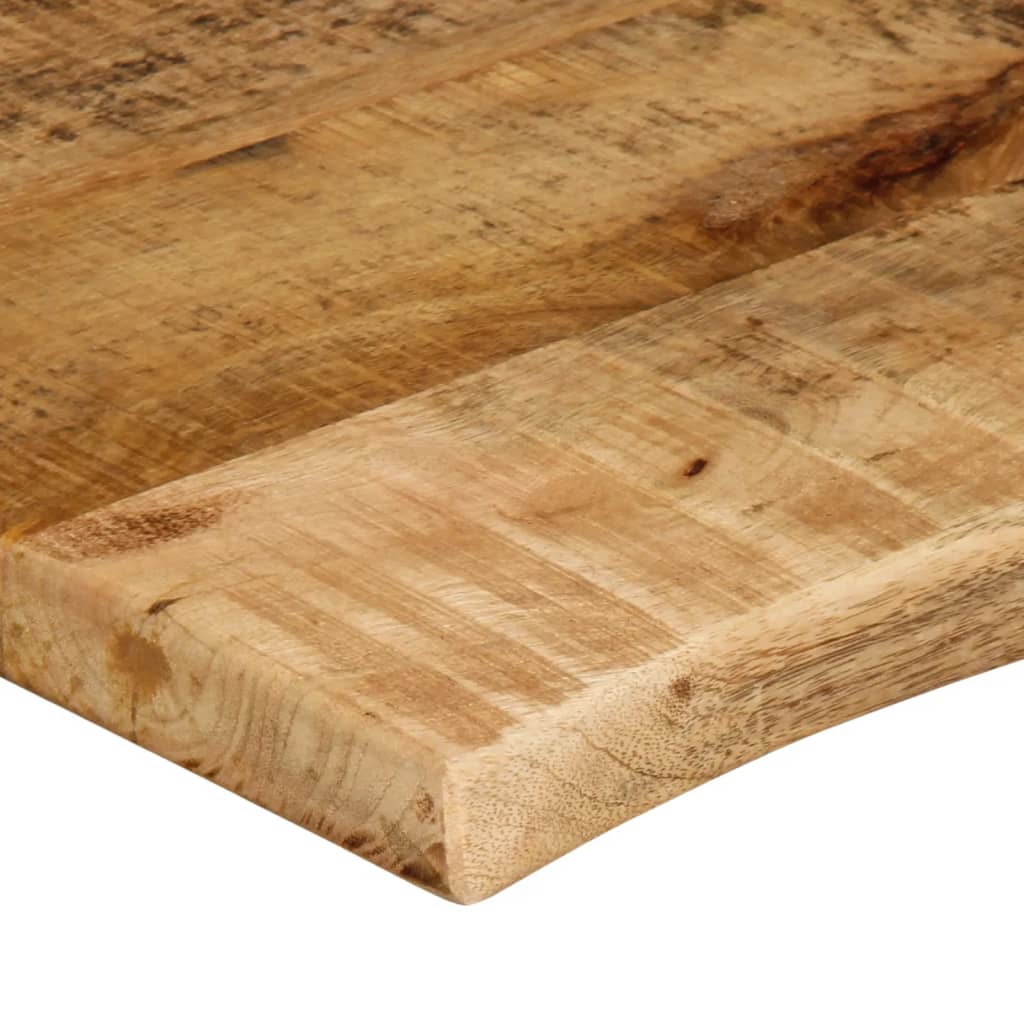bordplade 70x60x3,8 cm naturlig kant massivt ru mangotræ
