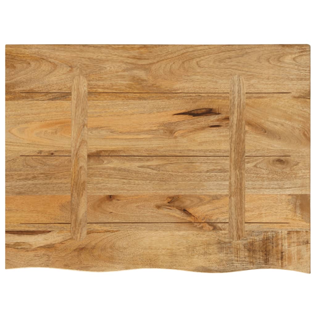 bordplade 80x60x3,8 cm naturlig kant massivt ru mangotræ
