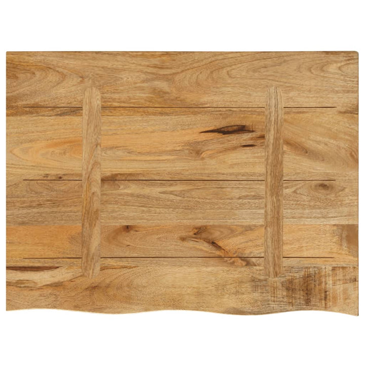 bordplade 80x60x3,8 cm naturlig kant massivt ru mangotræ
