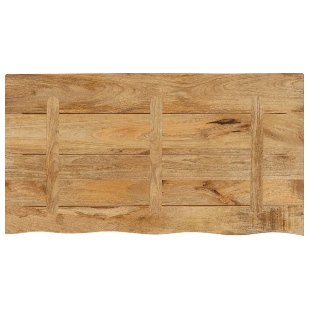 bordplade 100x60x3,8 cm naturlig kant massivt ru mangotræ