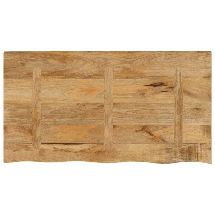 bordplade 100x60x3,8 cm naturlig kant massivt ru mangotræ