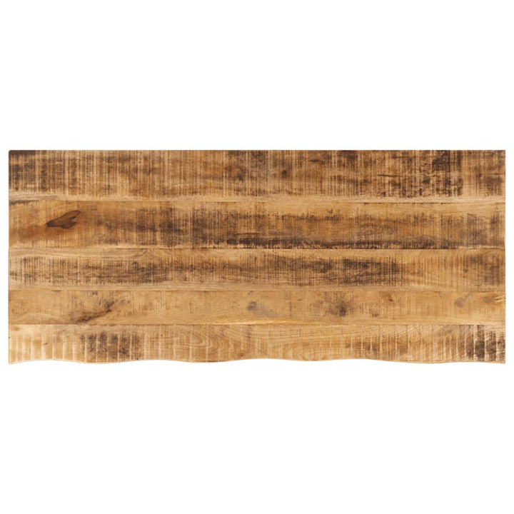 bordplade 140x60x3,8 cm naturlig kant massivt ru mangotræ