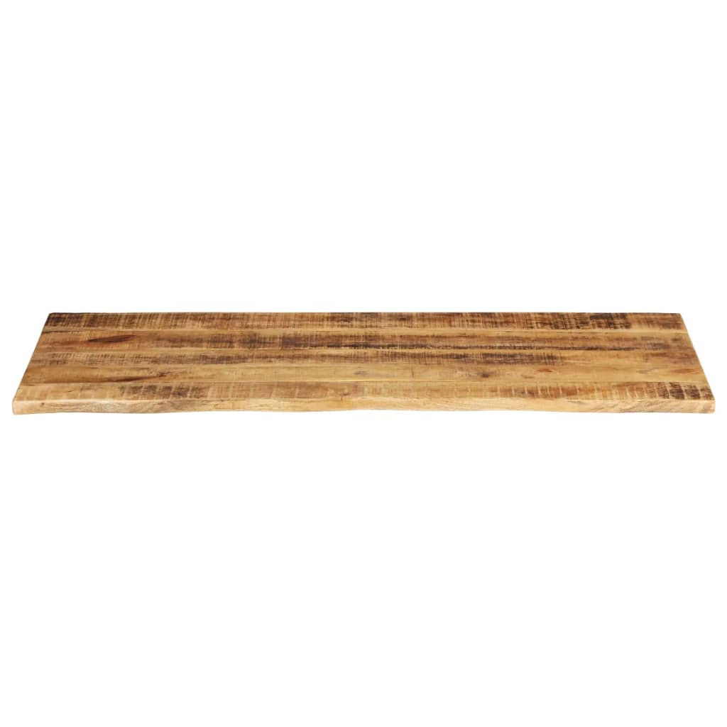 bordplade 140x60x3,8 cm naturlig kant massivt ru mangotræ