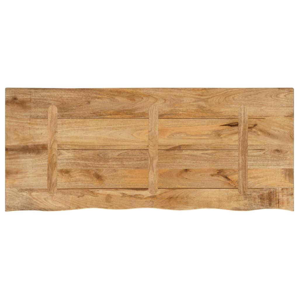 bordplade 140x60x3,8 cm naturlig kant massivt ru mangotræ