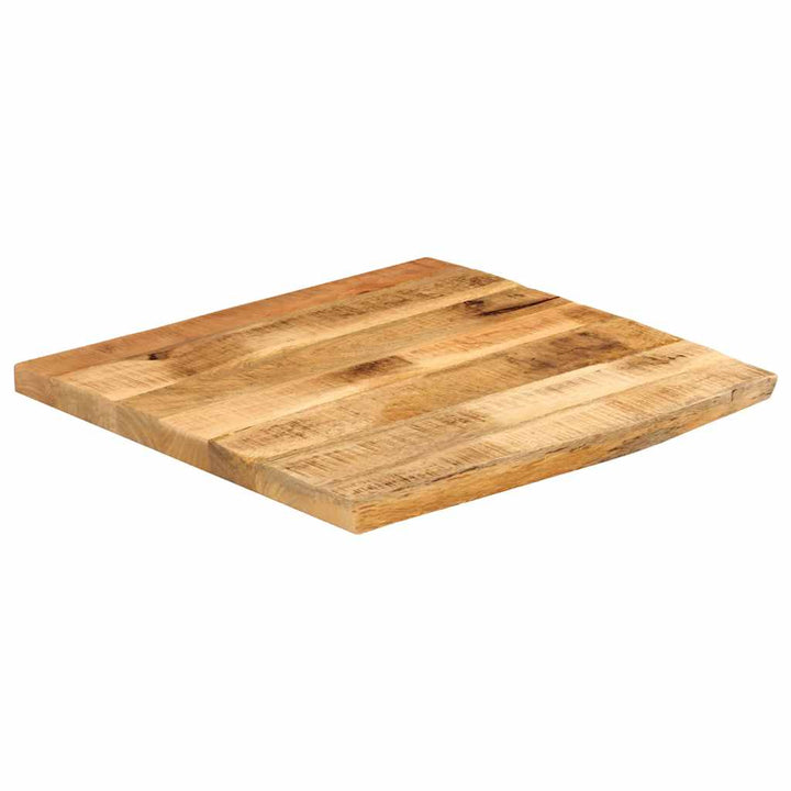 bordplade 80x80x3,8 cm naturlig kant massivt ru mangotræ