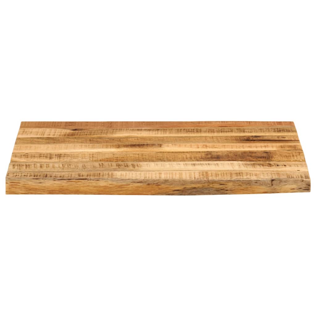 bordplade 80x80x3,8 cm naturlig kant massivt ru mangotræ