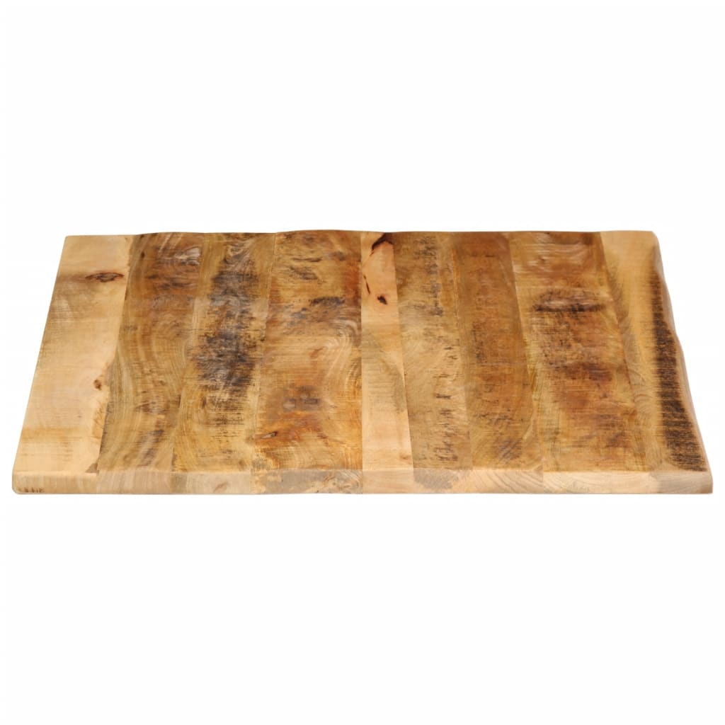 bordplade 90x80x3,8cm naturlig kant massivt ru mangotræ