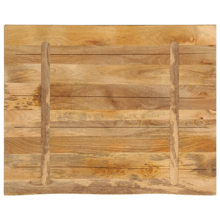 bordplade 90x80x3,8cm naturlig kant massivt ru mangotræ