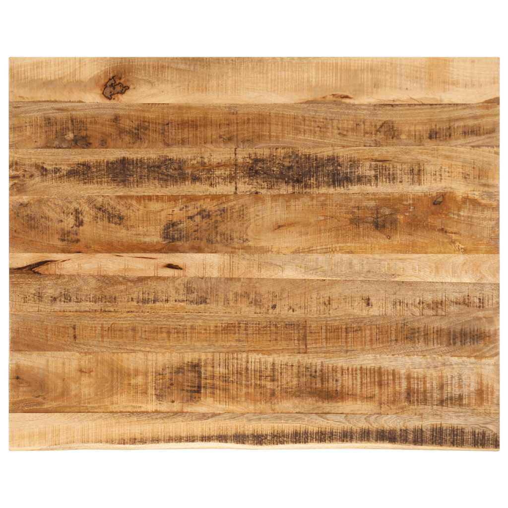 bordplade 100x80x3,8 cm naturlig kant massivt ru mangotræ