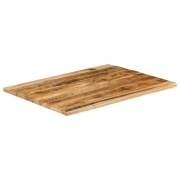 bordplade 100x80x3,8 cm naturlig kant massivt ru mangotræ