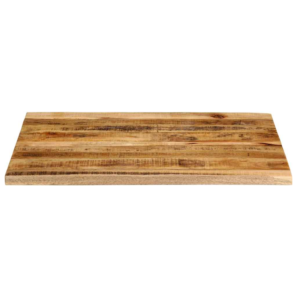 bordplade 100x80x3,8 cm naturlig kant massivt ru mangotræ