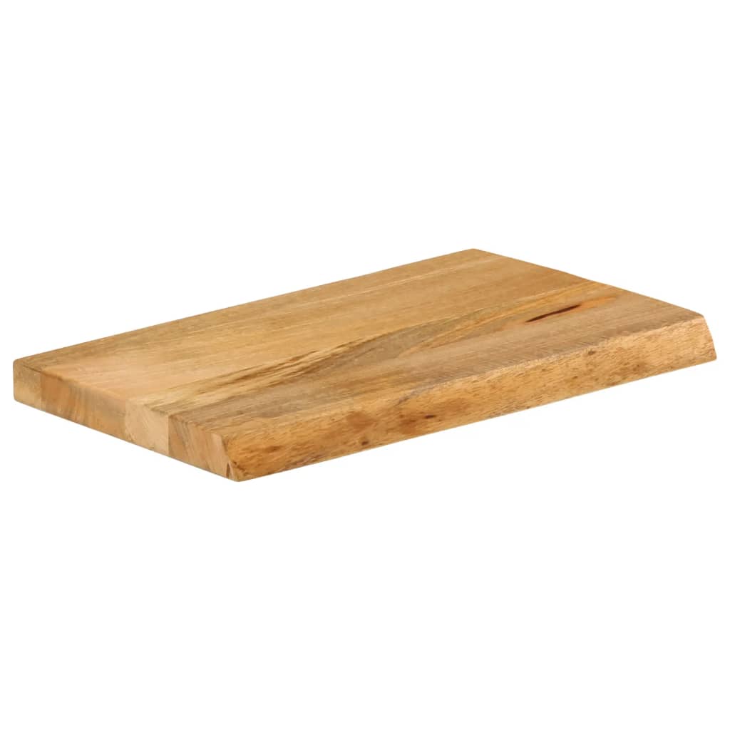 bordplade 60x20x2,5 cm naturlig kant massivt mangotræ
