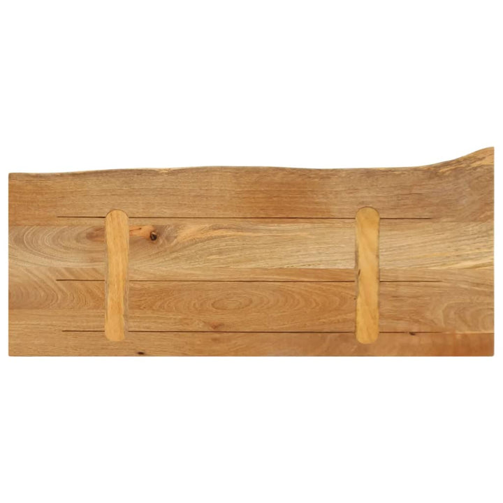 bordplade 70x20x2,5 cm naturlig kant massivt mangotræ