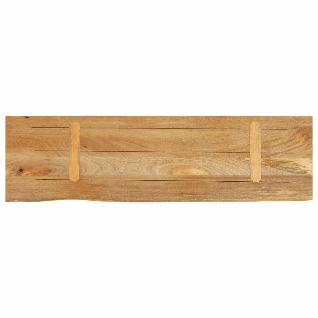 bordplade 100x20x2,5 cm naturlig kant massivt mangotræ