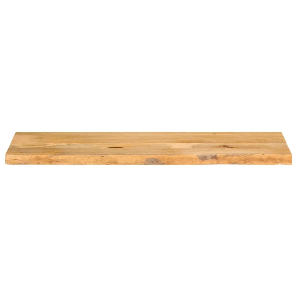 bordplade 140x20x2,5 cm naturlig kant massivt mangotræ