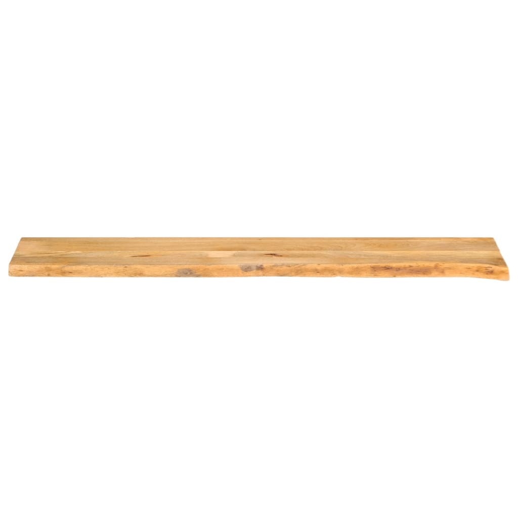 bordplade 160x20x2,5 cm naturlig kant massivt mangotræ