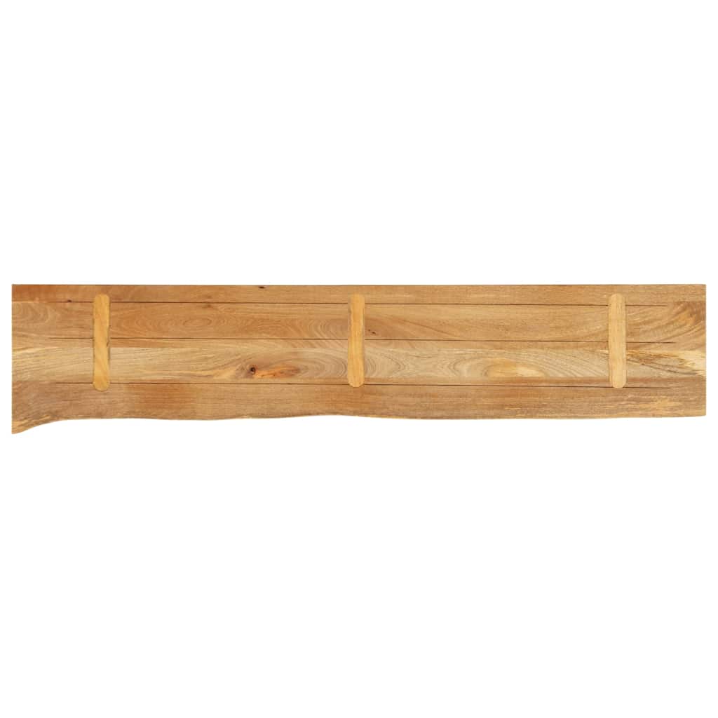 bordplade 180x20x2,5 cm naturlig kant massivt mangotræ