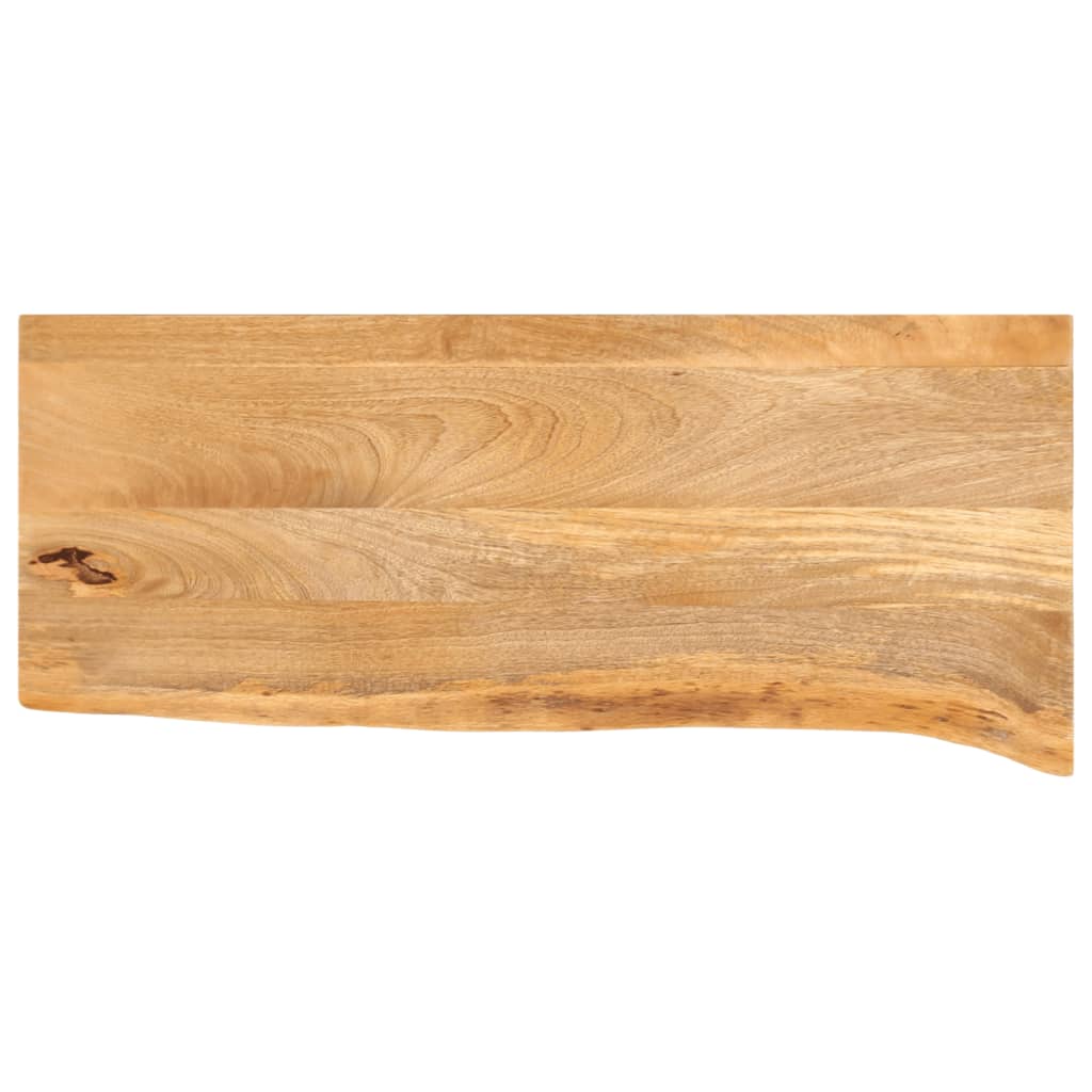 bordplade 70x30x2,5 cm naturlig kant massivt mangotræ