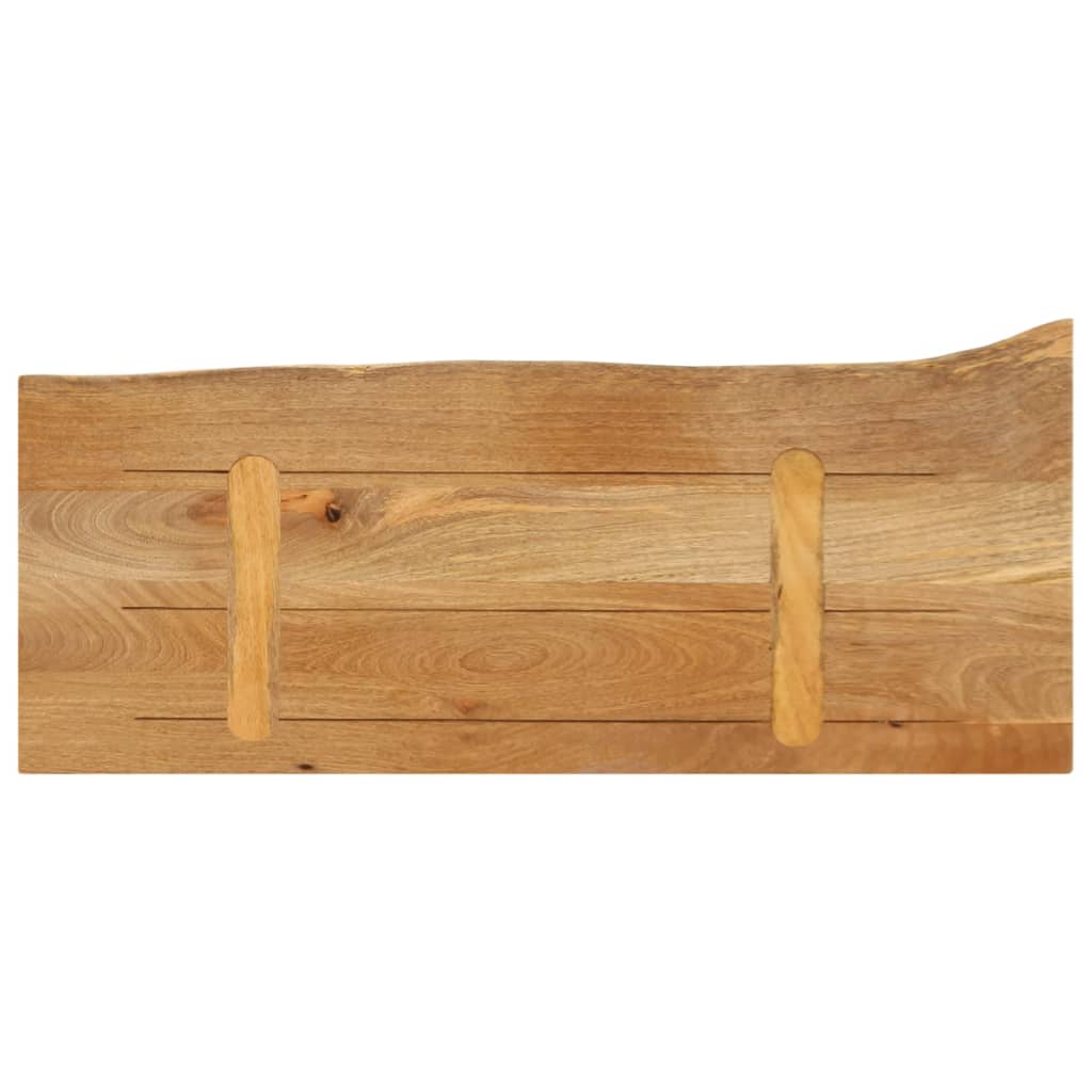 bordplade 70x30x2,5 cm naturlig kant massivt mangotræ