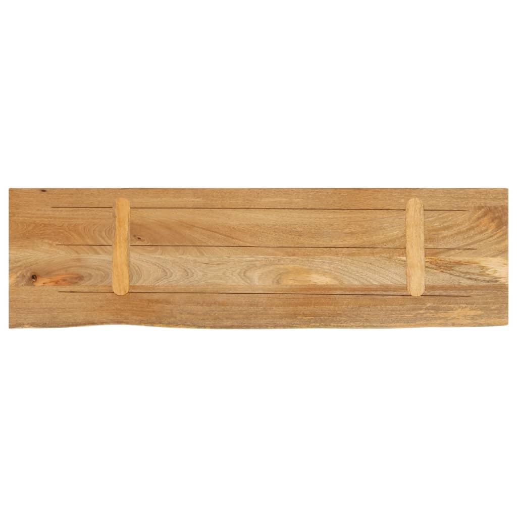 bordplade 120x30x2,5 cm naturlig kant massivt mangotræ