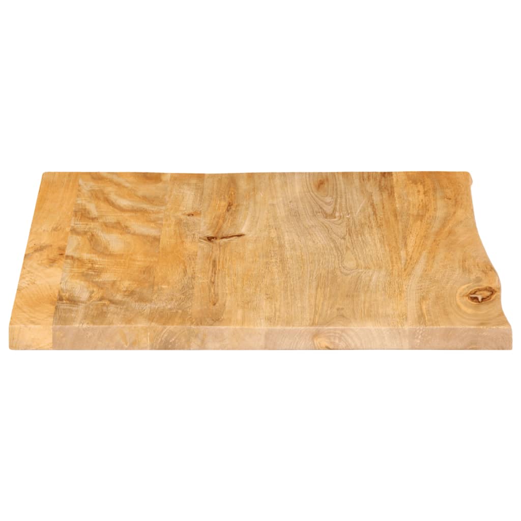 bordplade 40x40x2,5 cm naturlig kant massivt mangotræ