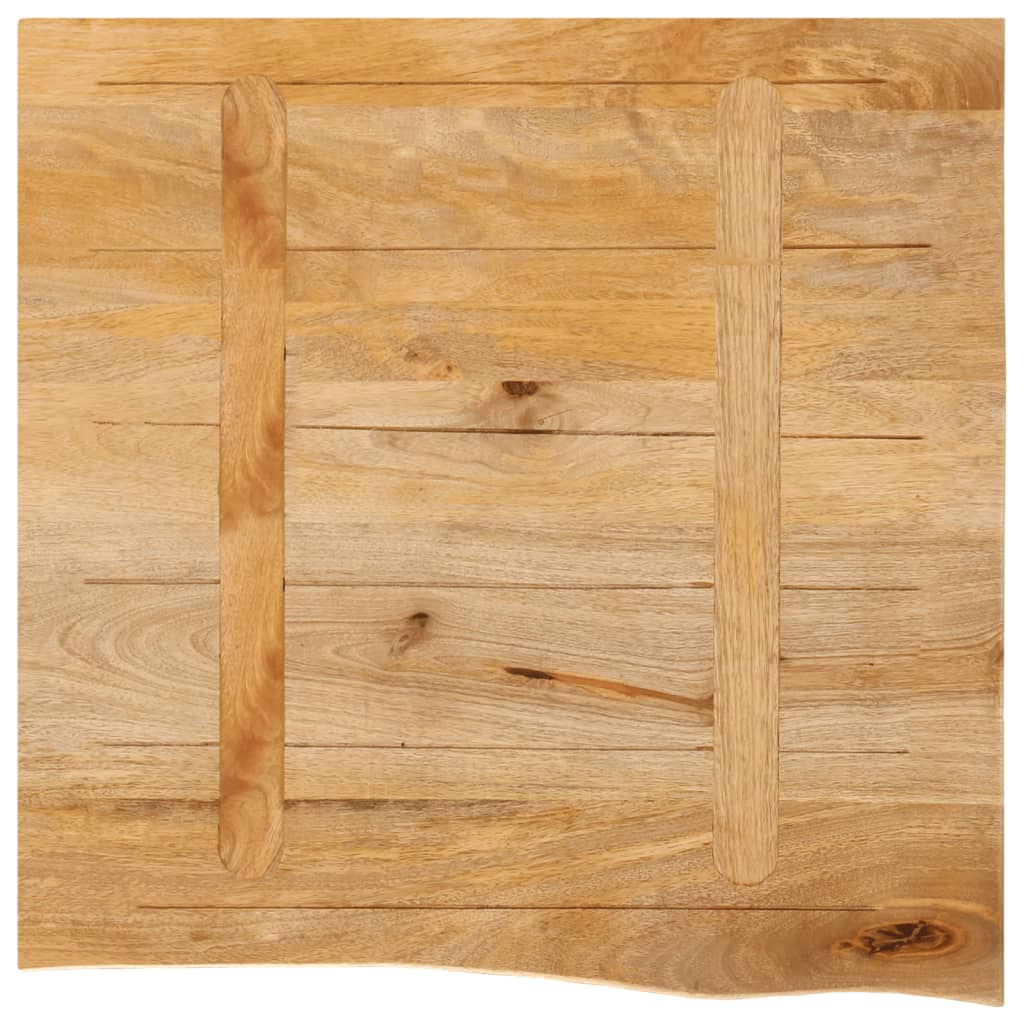 bordplade 40x40x2,5 cm naturlig kant massivt mangotræ