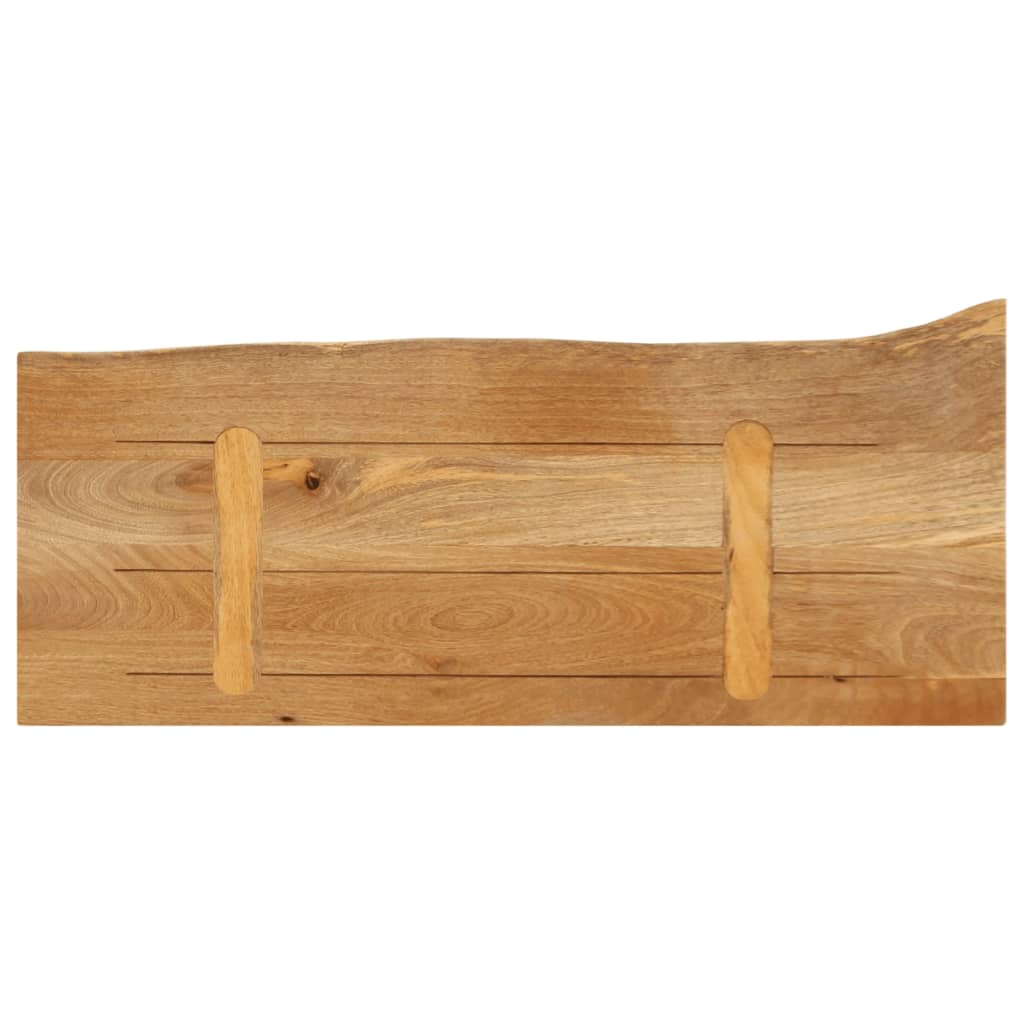 bordplade 80x40x2,5 cm naturlig kant massivt mangotræ