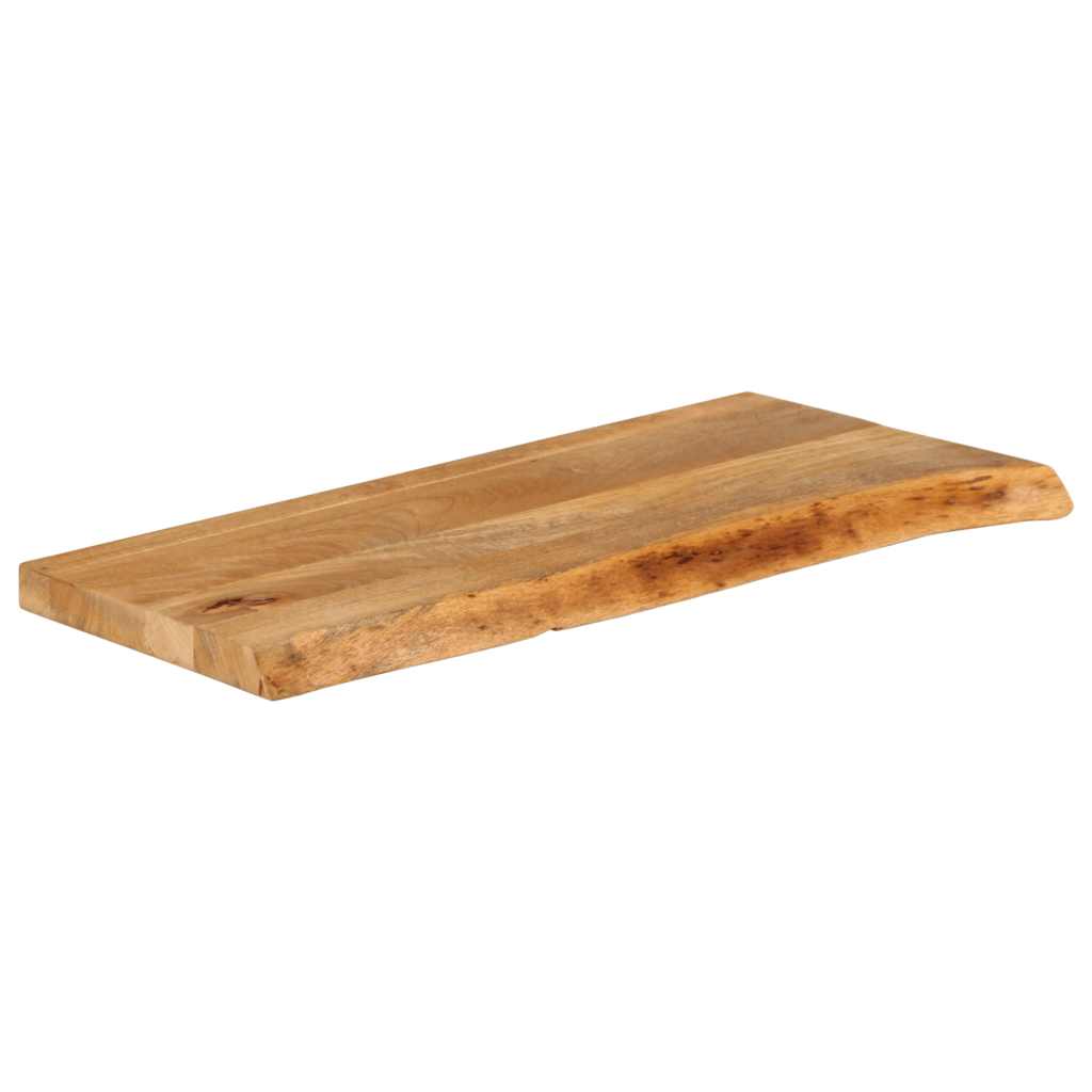 bordplade 90x40x2,5 cm naturlig kant massivt mangotræ