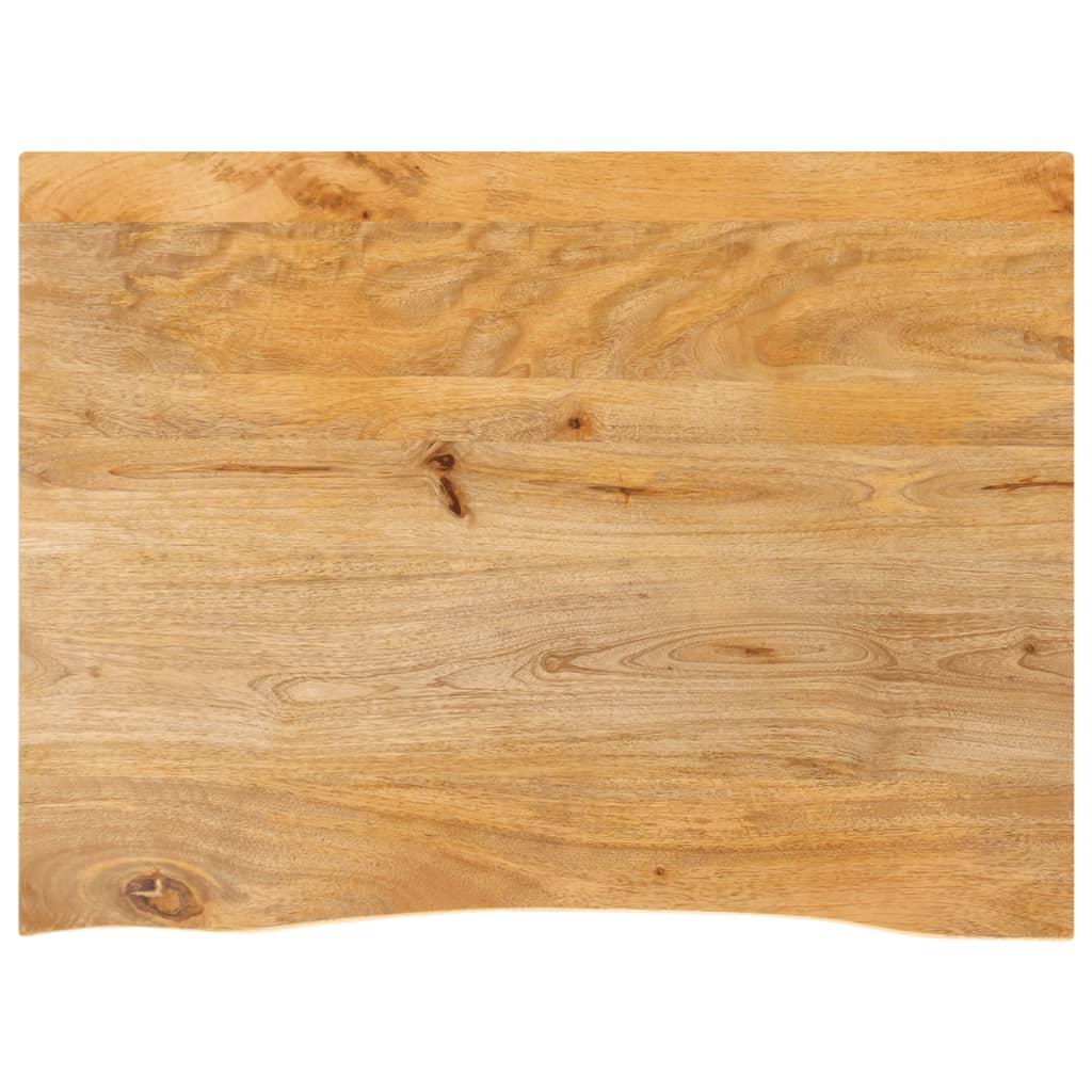 bordplade 80x60x2,5 cm naturlig kant massivt mangotræ