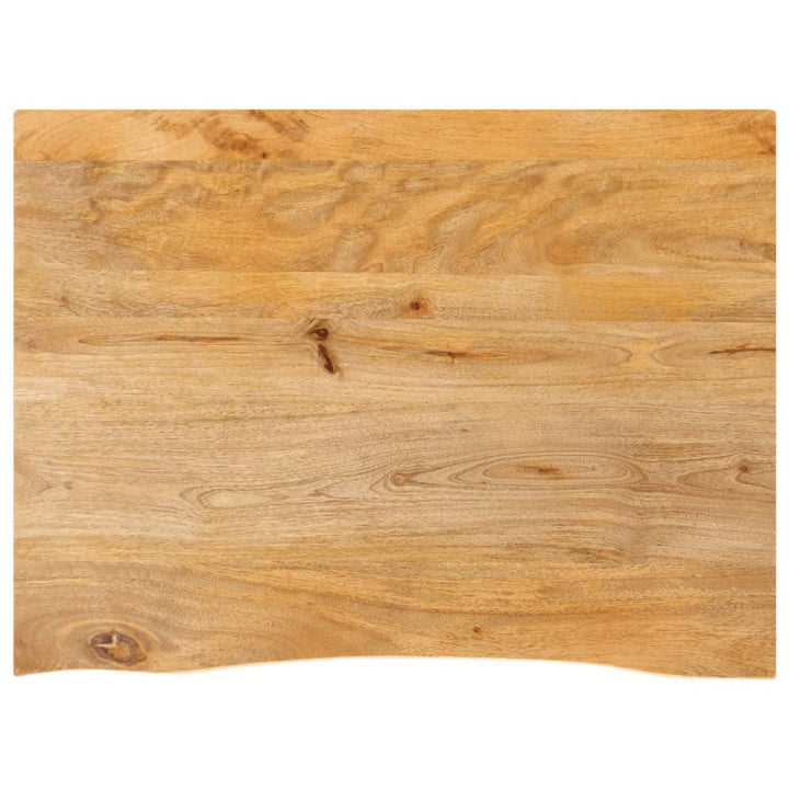 bordplade 80x60x2,5 cm naturlig kant massivt mangotræ