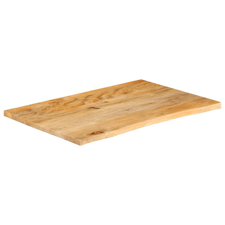 bordplade 80x60x2,5 cm naturlig kant massivt mangotræ