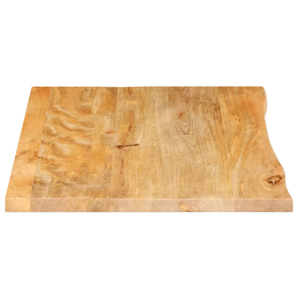 bordplade 80x60x2,5 cm naturlig kant massivt mangotræ