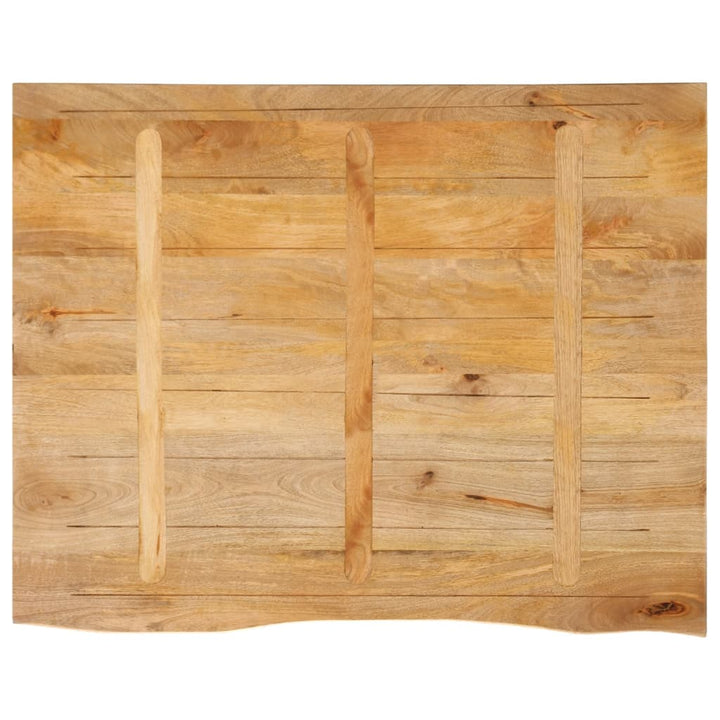 bordplade 100x80x2,5 cm naturlig kant massivt mangotræ