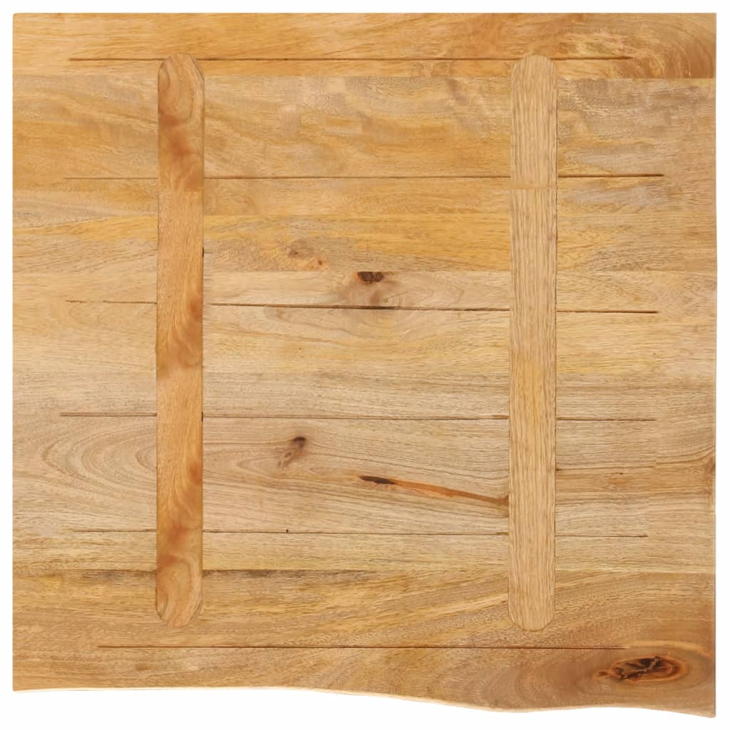 bordplade 40x40x3,8 cm naturlig kant massivt mangotræ