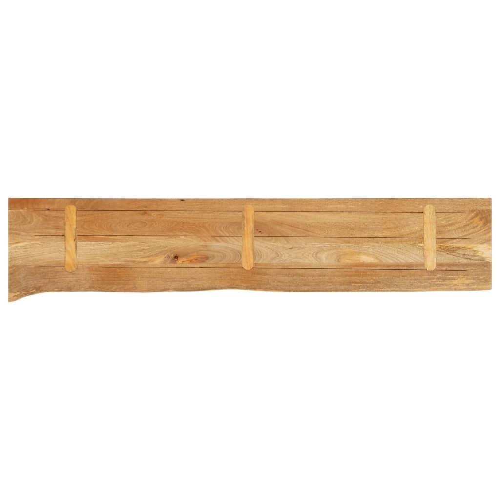 bordplade 180x40x3,8 cm naturlig kant massivt mangotræ