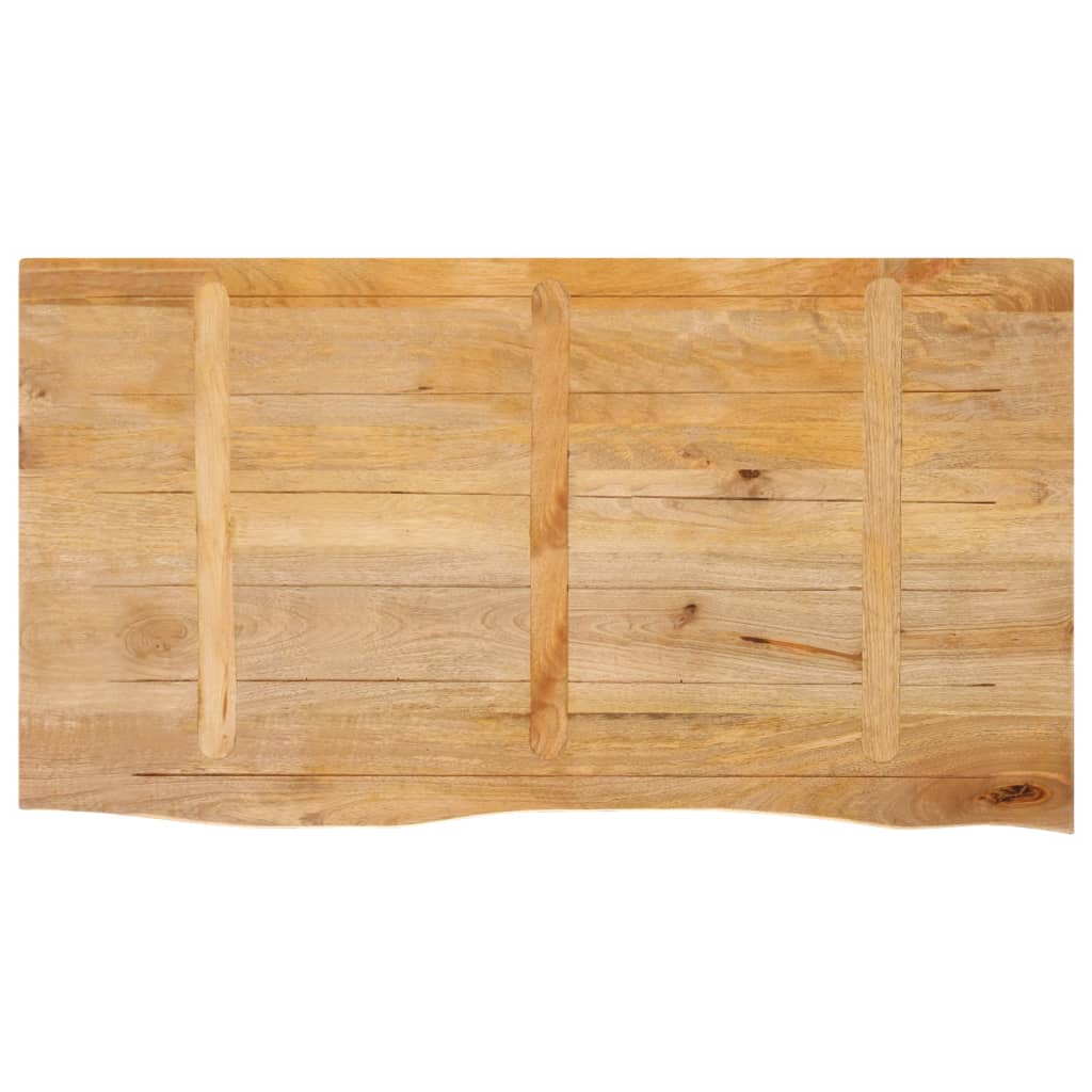 bordplade 110x60x3,8 cm naturlig kant massivt mangotræ