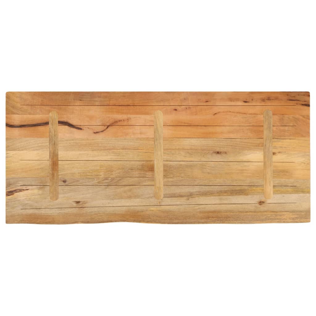 bordplade 140x60x3,8 cm naturlig kant massivt mangotræ