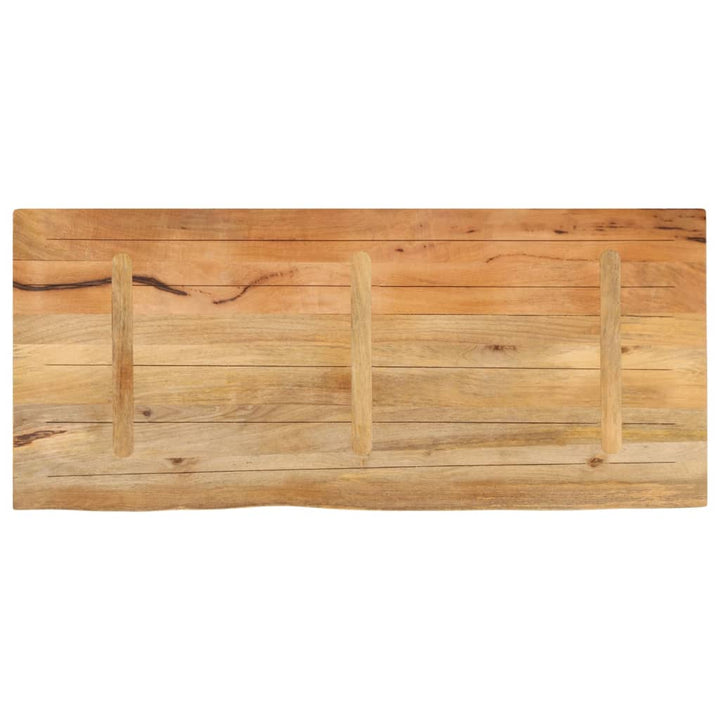 bordplade 140x60x3,8 cm naturlig kant massivt mangotræ