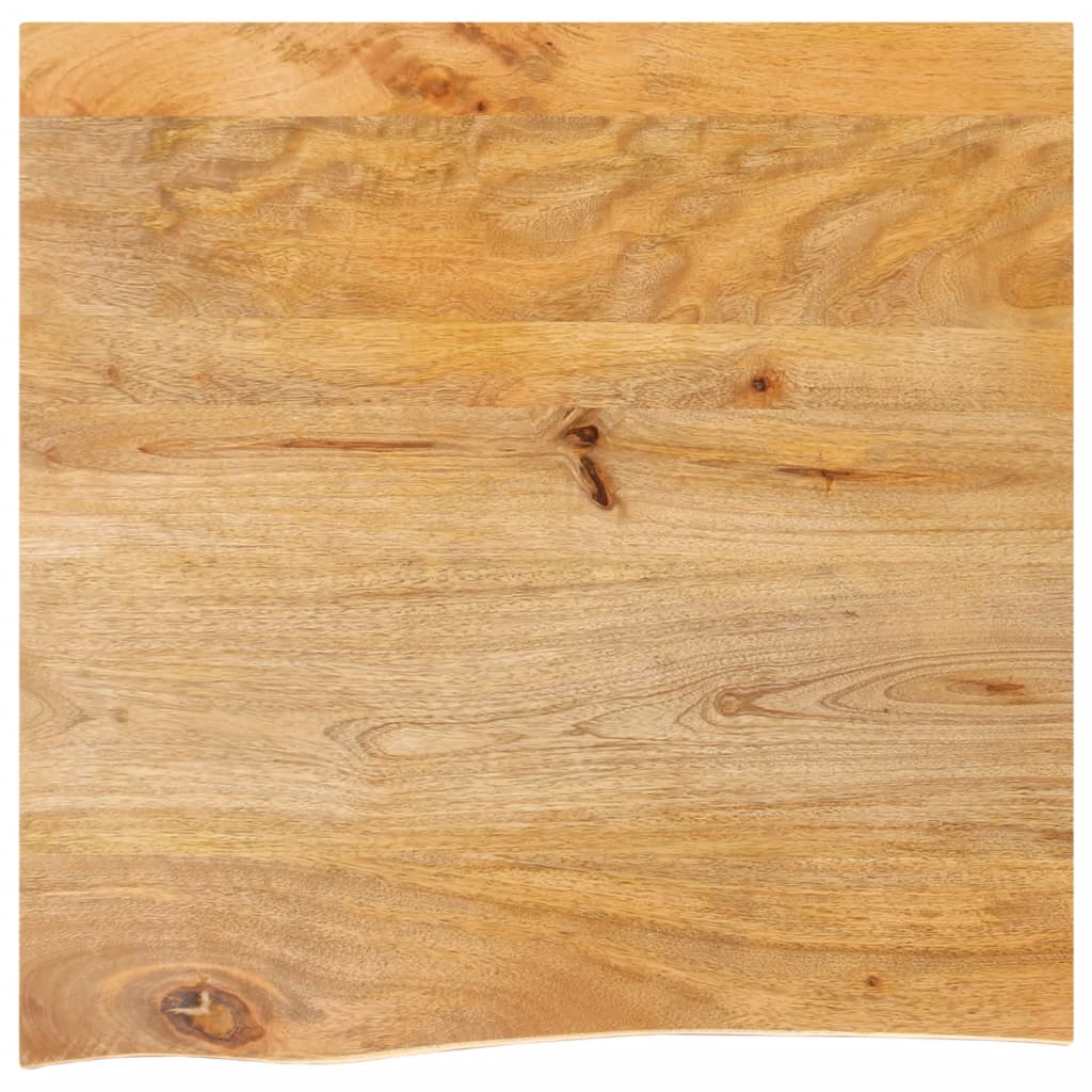 bordplade 80x80x3,8 cm naturlig kant massivt mangotræ