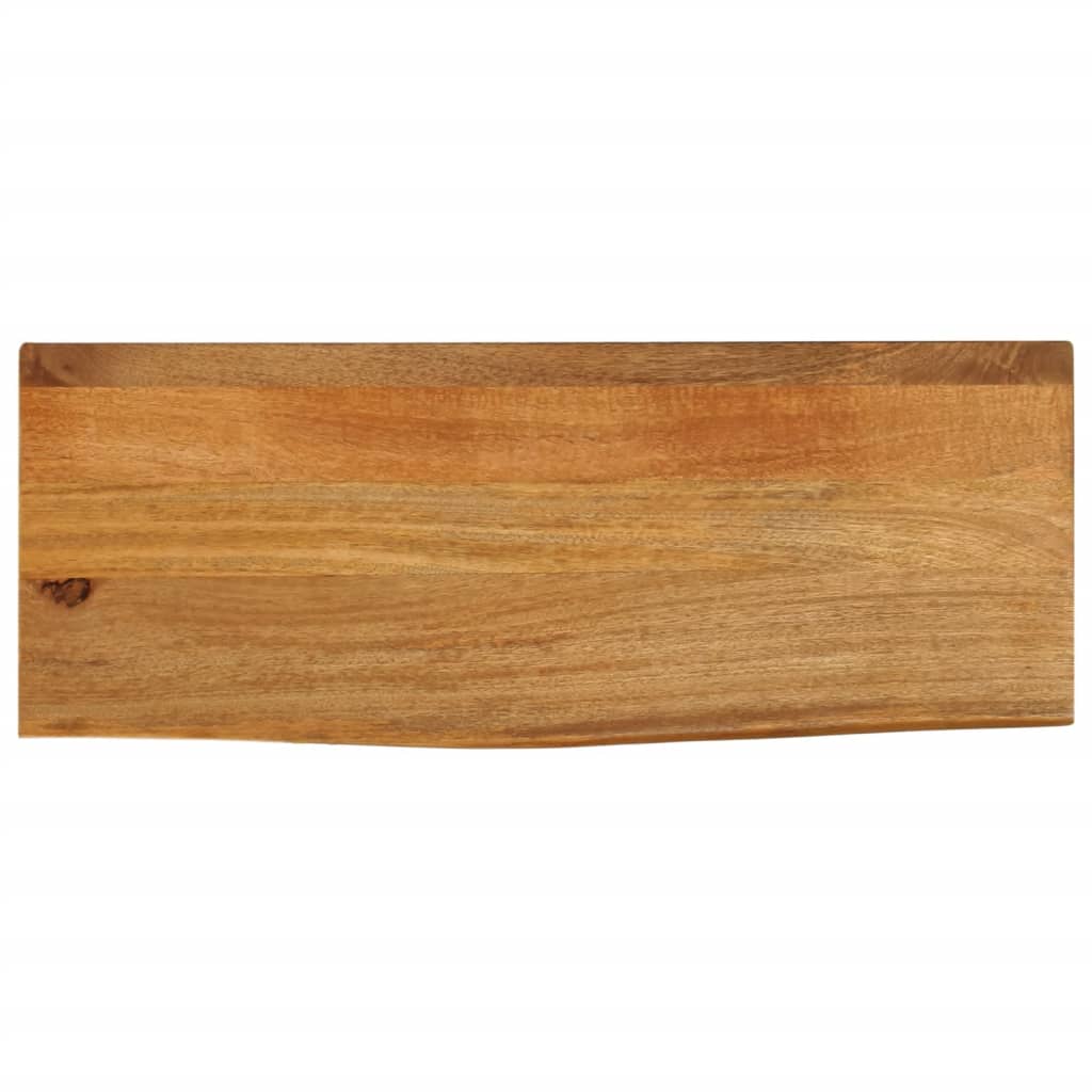 bordplade 90x20x2,5 cm naturlig kant massivt mangotræ
