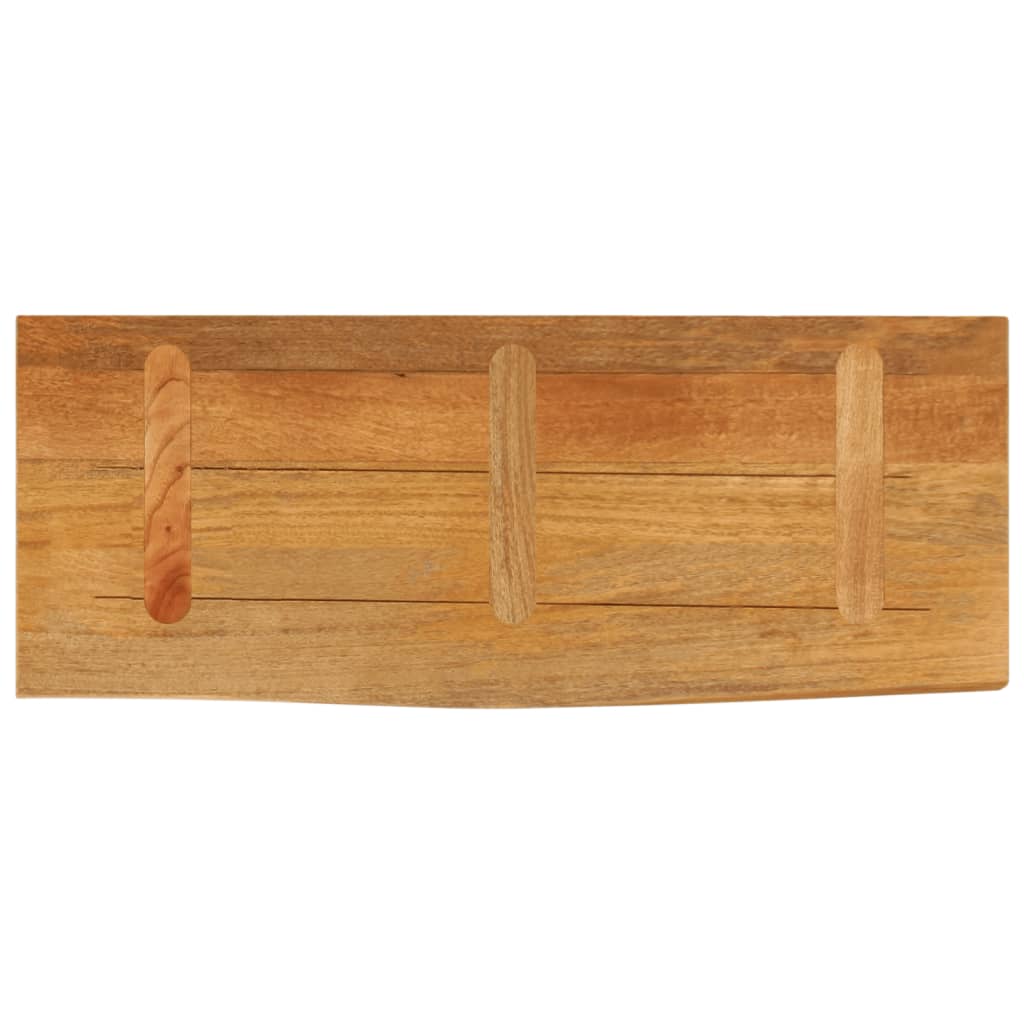 bordplade 90x20x2,5 cm naturlig kant massivt mangotræ