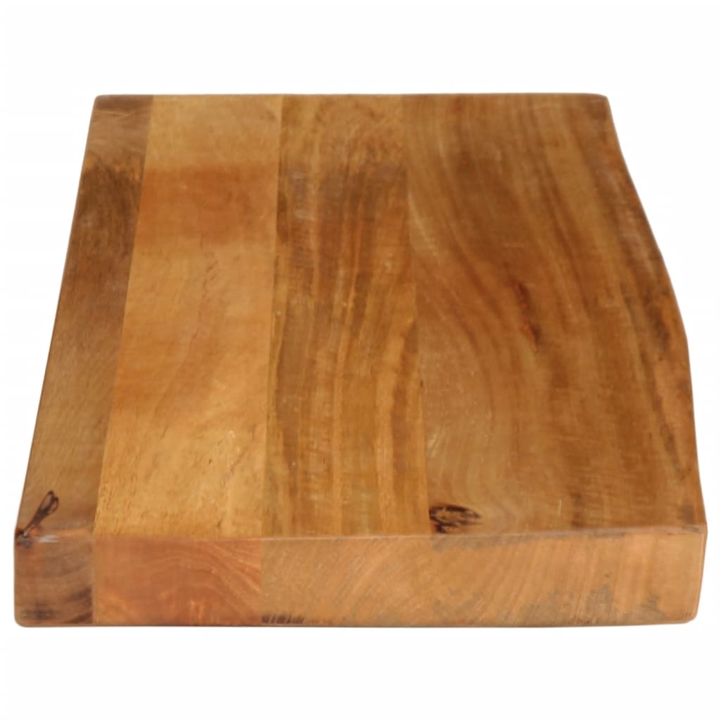 bordplade 80x30x2,5 cm naturlig kant massivt mangotræ