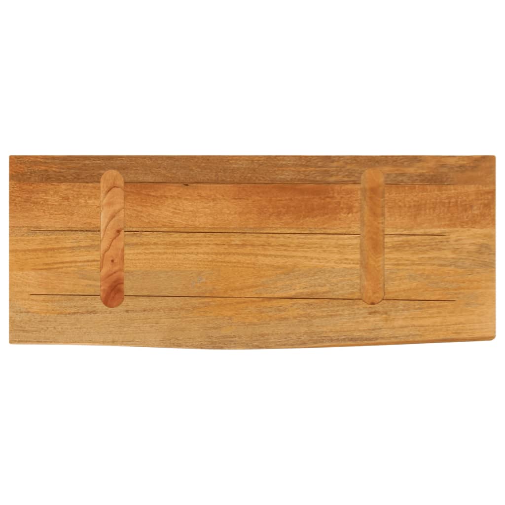 bordplade 80x30x2,5 cm naturlig kant massivt mangotræ