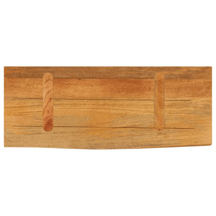 bordplade 80x30x2,5 cm naturlig kant massivt mangotræ