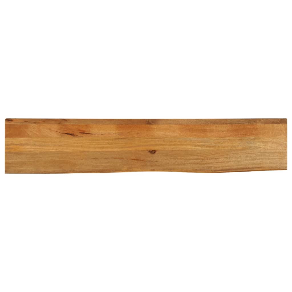 bordplade 180x30x2,5 cm naturlig kant massivt mangotræ